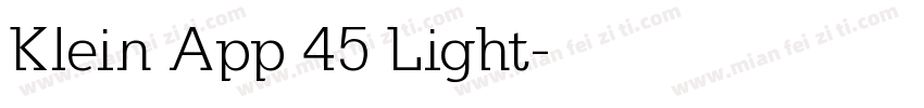 Klein App 45 Light字体转换
